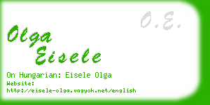 olga eisele business card